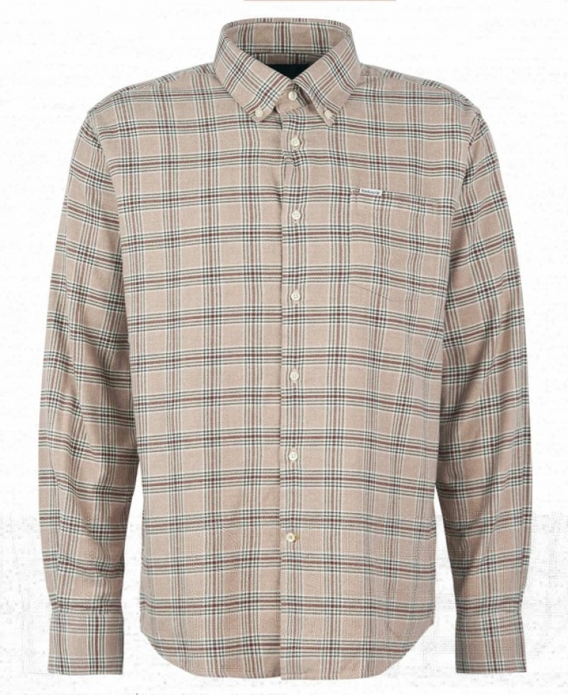 Camisas Barbour Bowburn Regular Hombre Beige Mexico | V6Z66953