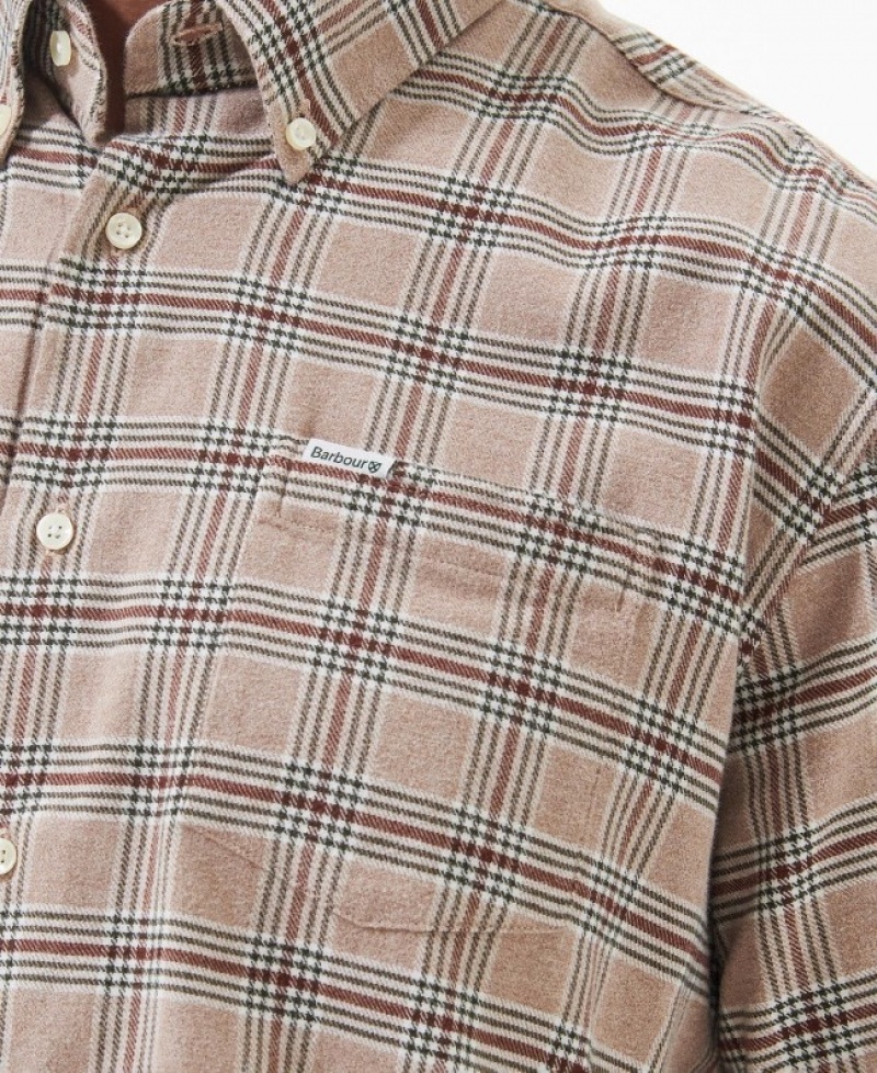 Camisas Barbour Bowburn Regular Hombre Beige Mexico | V6Z66953