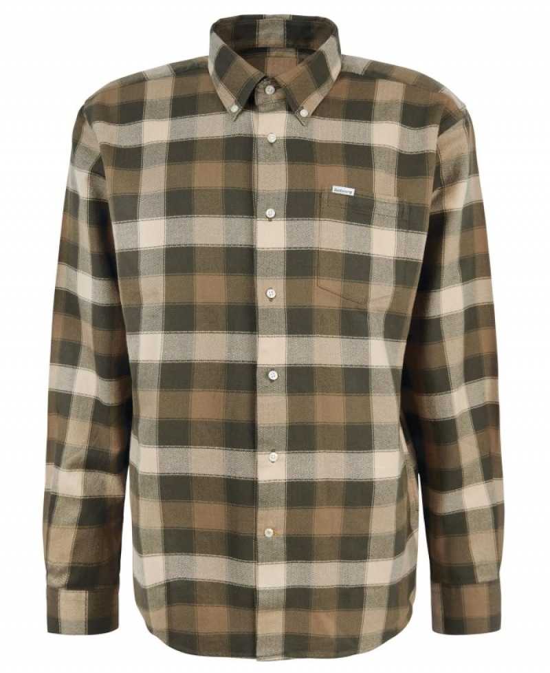 Camisas Barbour Damfield Regular Hombre Verdes Mexico | N0G58561