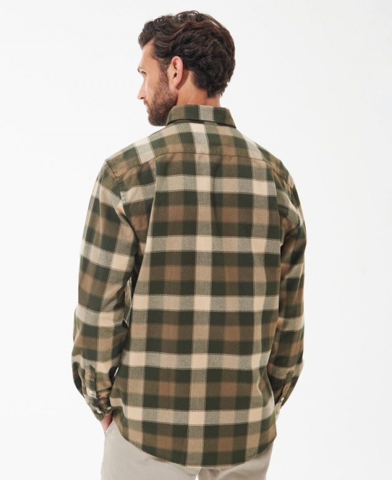 Camisas Barbour Damfield Regular Hombre Verdes Mexico | N0G58561