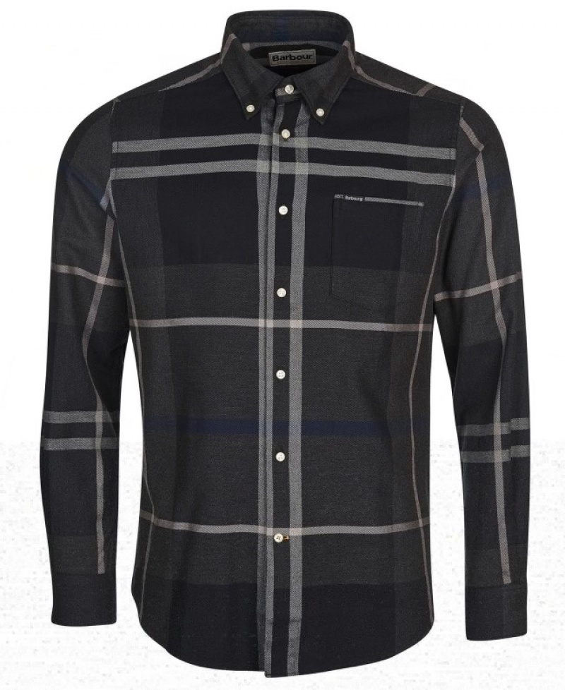 Camisas Barbour Dunoon Tailored Hombre Negros Mexico | H1C02821