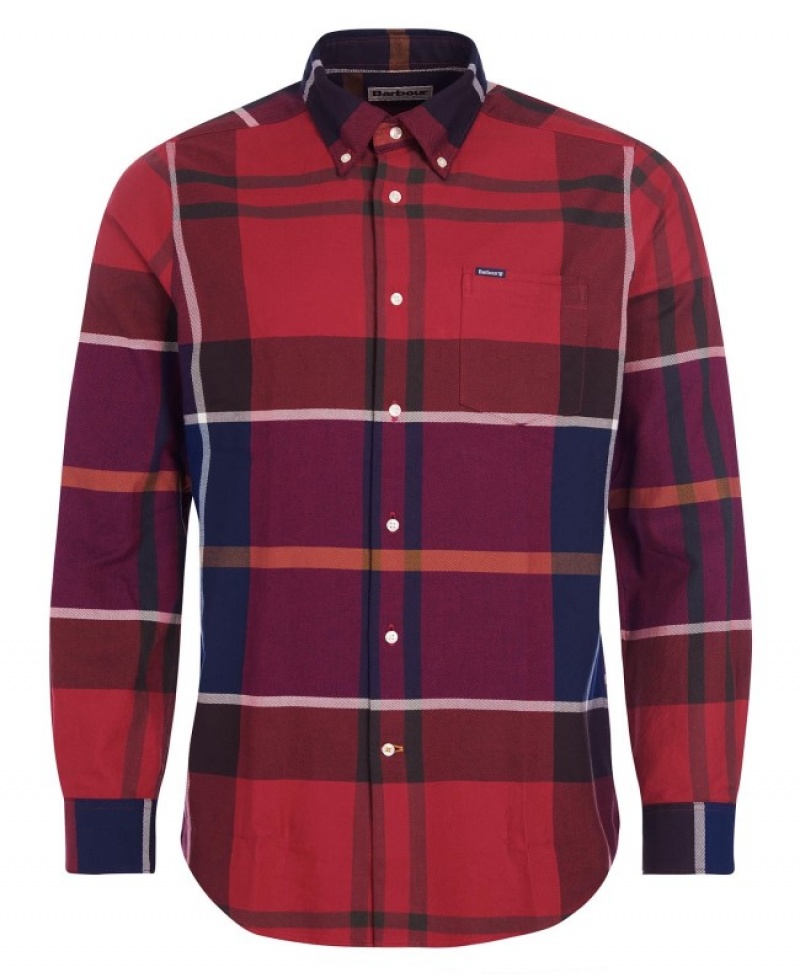 Camisas Barbour Dunoon Tailored Hombre Rojos Mexico | P0V28291