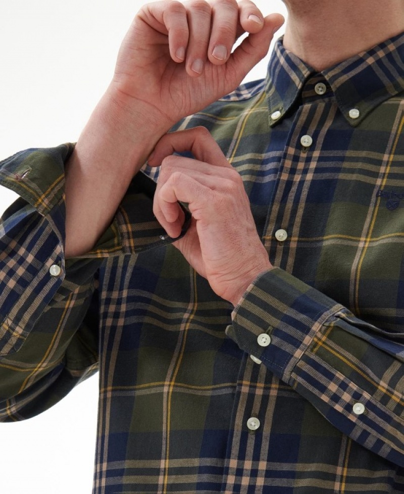 Camisas Barbour Edgar Tailored Hombre Verdes Mexico | A0E01199