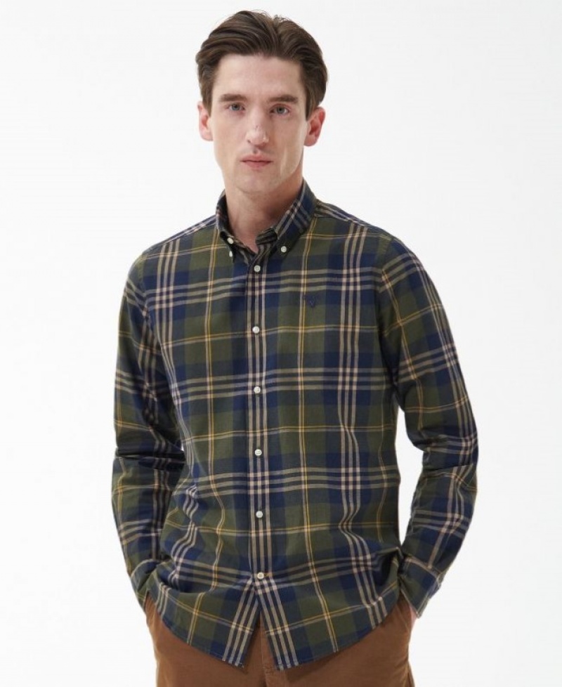 Camisas Barbour Edgar Tailored Hombre Verdes Mexico | A0E01199