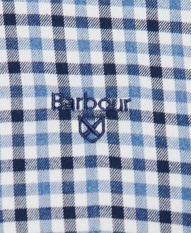 Camisas Barbour Finkle Tailored Hombre Azules Blancos Mexico | M5D73359