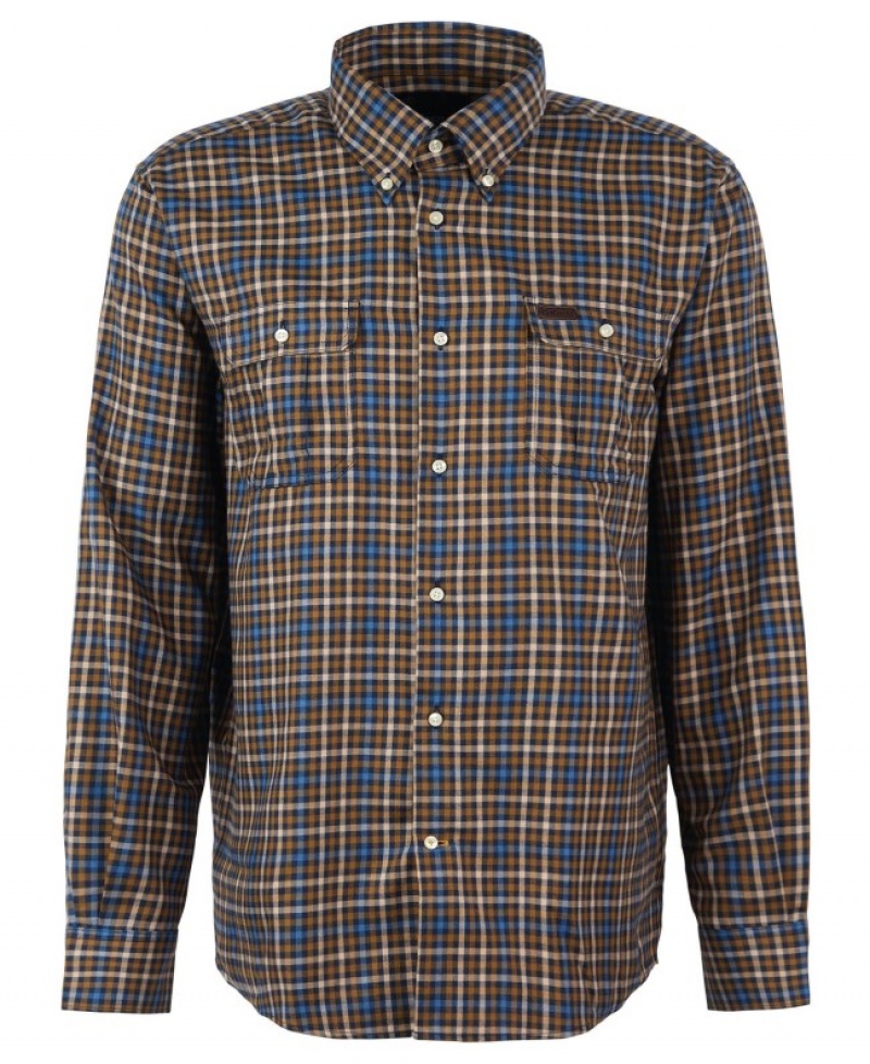 Camisas Barbour Foss Regular Hombre Azul Marino Mexico | I7J25660