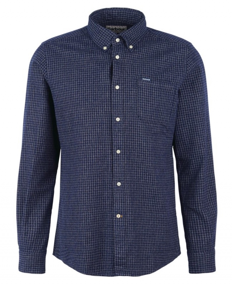 Camisas Barbour Geston Tailored Hombre Azul Marino Mexico | W4W79339