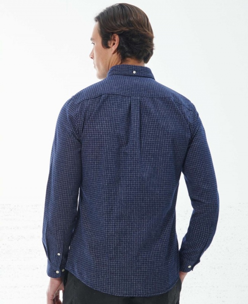 Camisas Barbour Geston Tailored Hombre Azul Marino Mexico | W4W79339