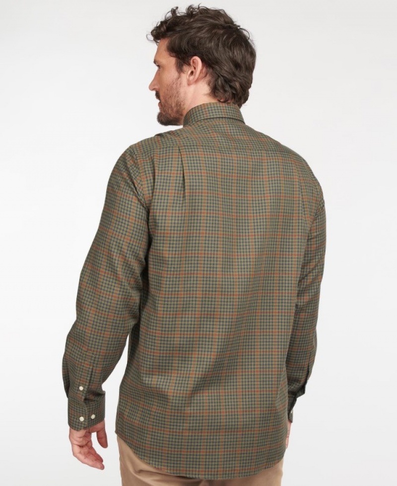 Camisas Barbour Henderson Thermo Weave Hombre Verde Oliva Mexico | J5R03498