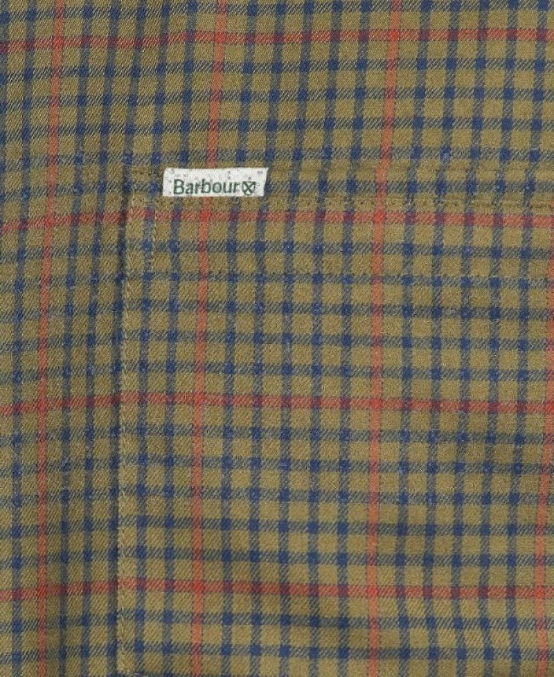 Camisas Barbour Henderson Thermo Weave Hombre Verde Oliva Mexico | J5R03498