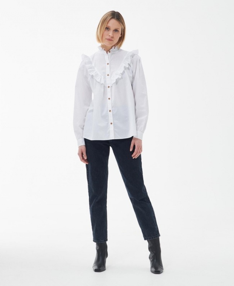 Camisas Barbour Laverne Mujer Blancos Mexico | L7A36410