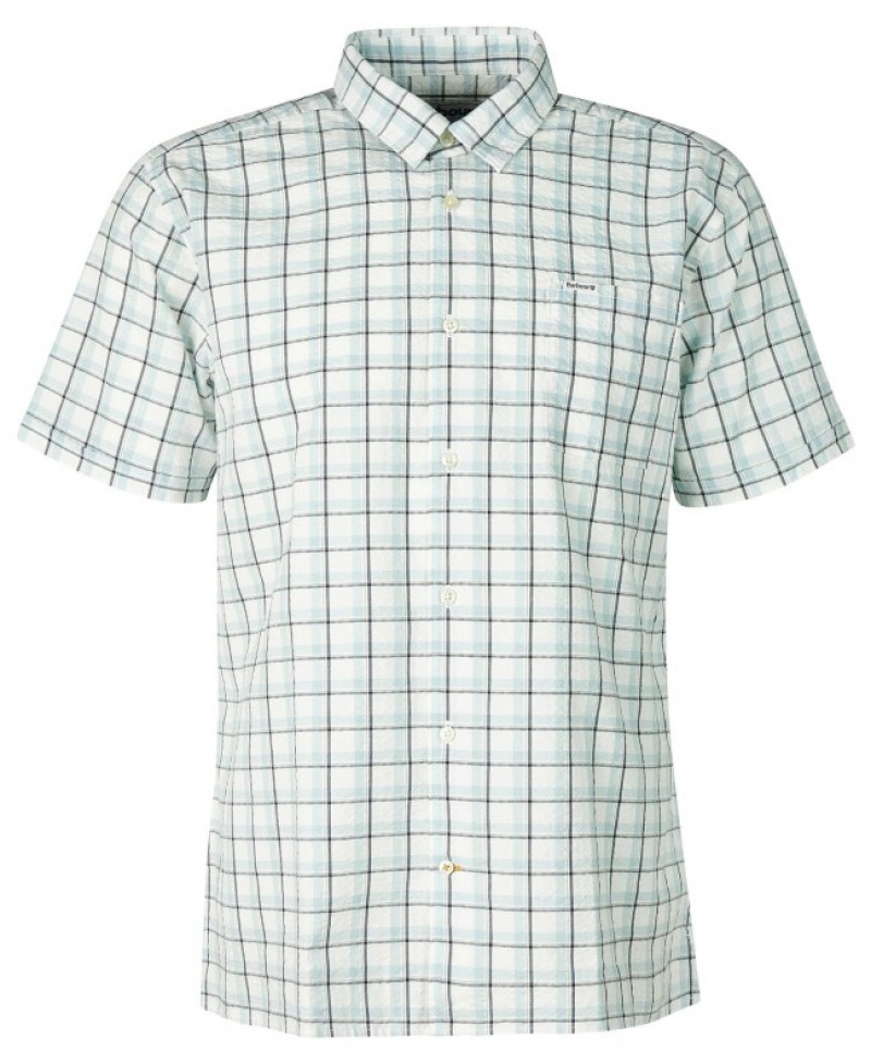 Camisas Barbour Margrave Summer Hombre Verdes Blancos Mexico | Q1V59345