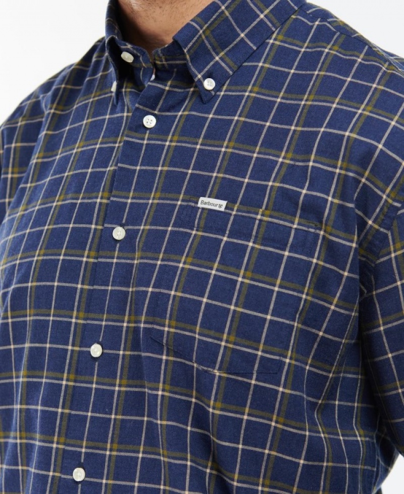 Camisas Barbour Pelton Regular Hombre Azul Marino Mexico | Y2S67446