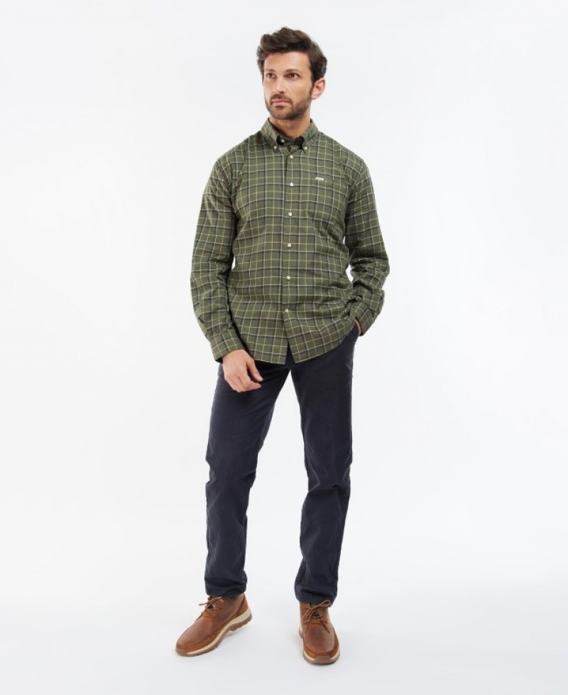 Camisas Barbour Pelton Regular Hombre Verdes Mexico | R0B05498