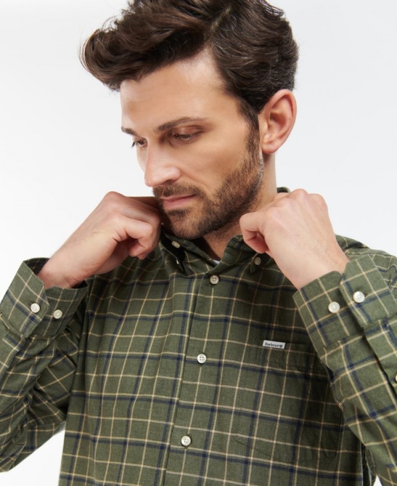 Camisas Barbour Pelton Regular Hombre Verdes Mexico | R0B05498