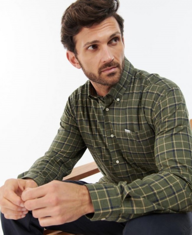 Camisas Barbour Pelton Regular Hombre Verdes Mexico | R0B05498