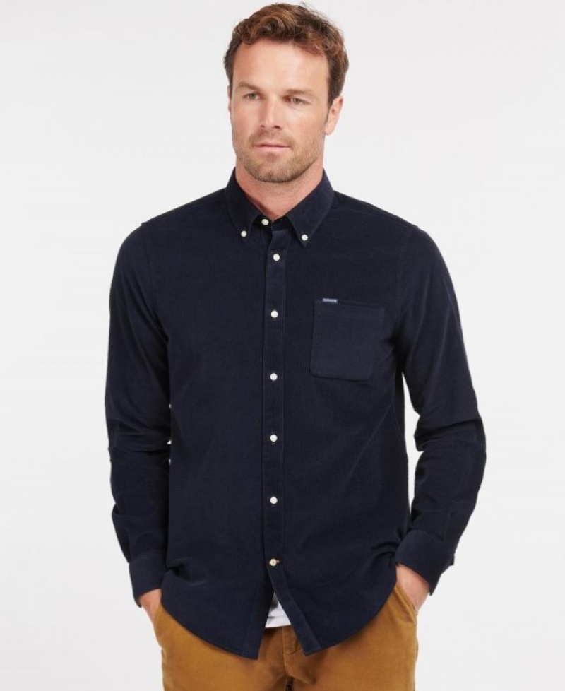 Camisas Barbour Ramsey Tailored Hombre Azul Marino Mexico | O2J48278