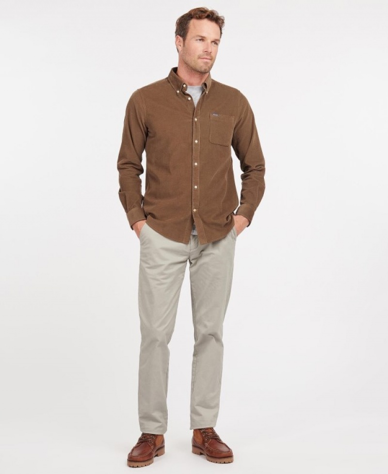 Camisas Barbour Ramsey Tailored Hombre Marrom Mexico | F2D68883