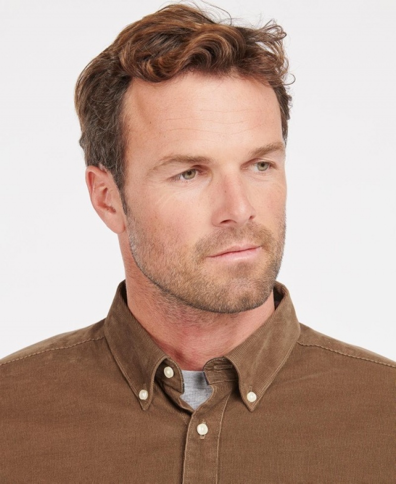 Camisas Barbour Ramsey Tailored Hombre Marrom Mexico | F2D68883