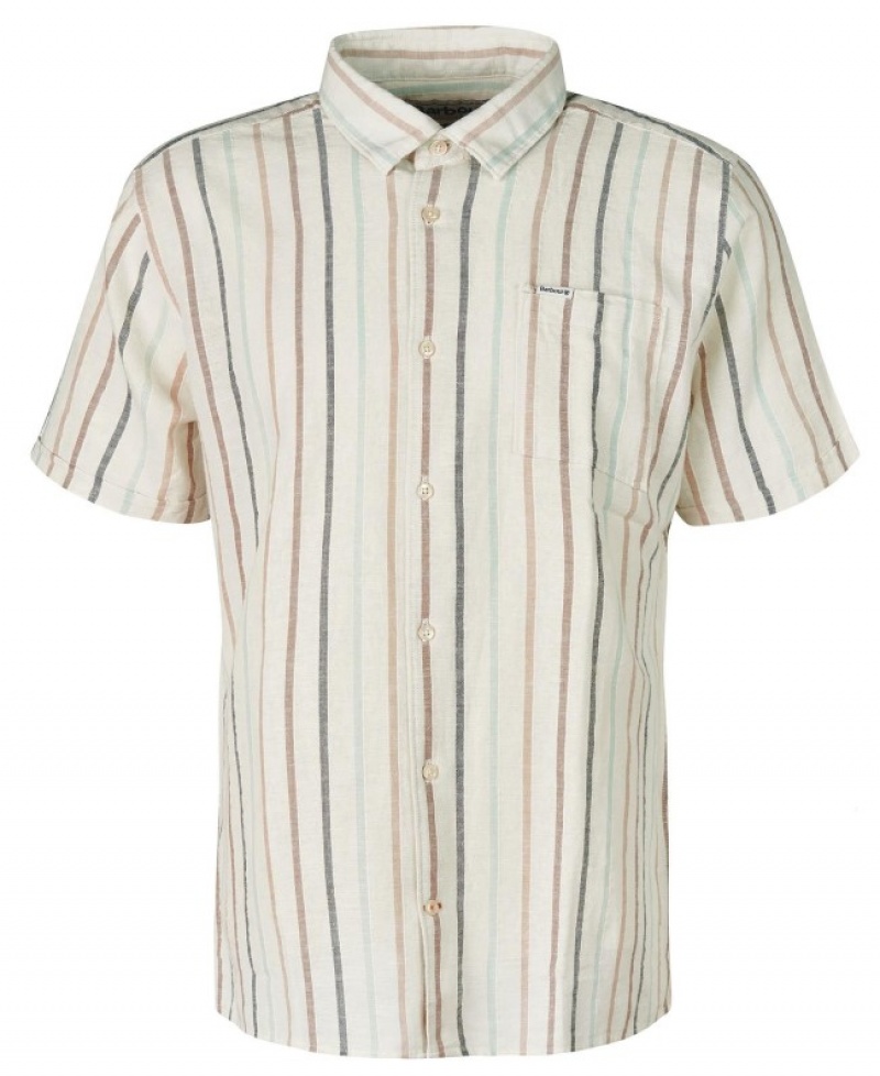 Camisas Barbour Roker Summer Hombre Blancos Mexico | P9N94011