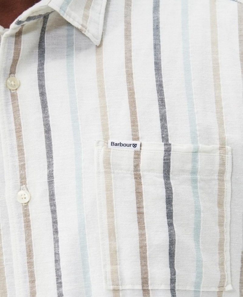 Camisas Barbour Roker Summer Hombre Blancos Mexico | P9N94011