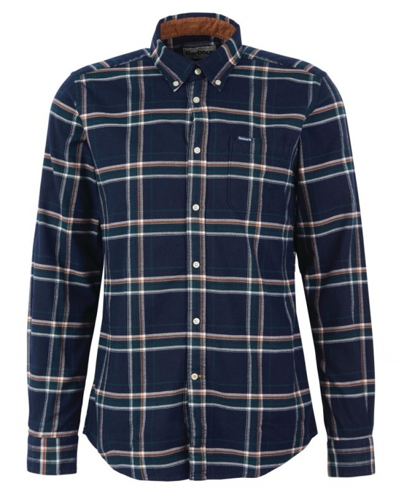 Camisas Barbour Ronan Tailored Check Hombre Azules Mexico | U7O17605