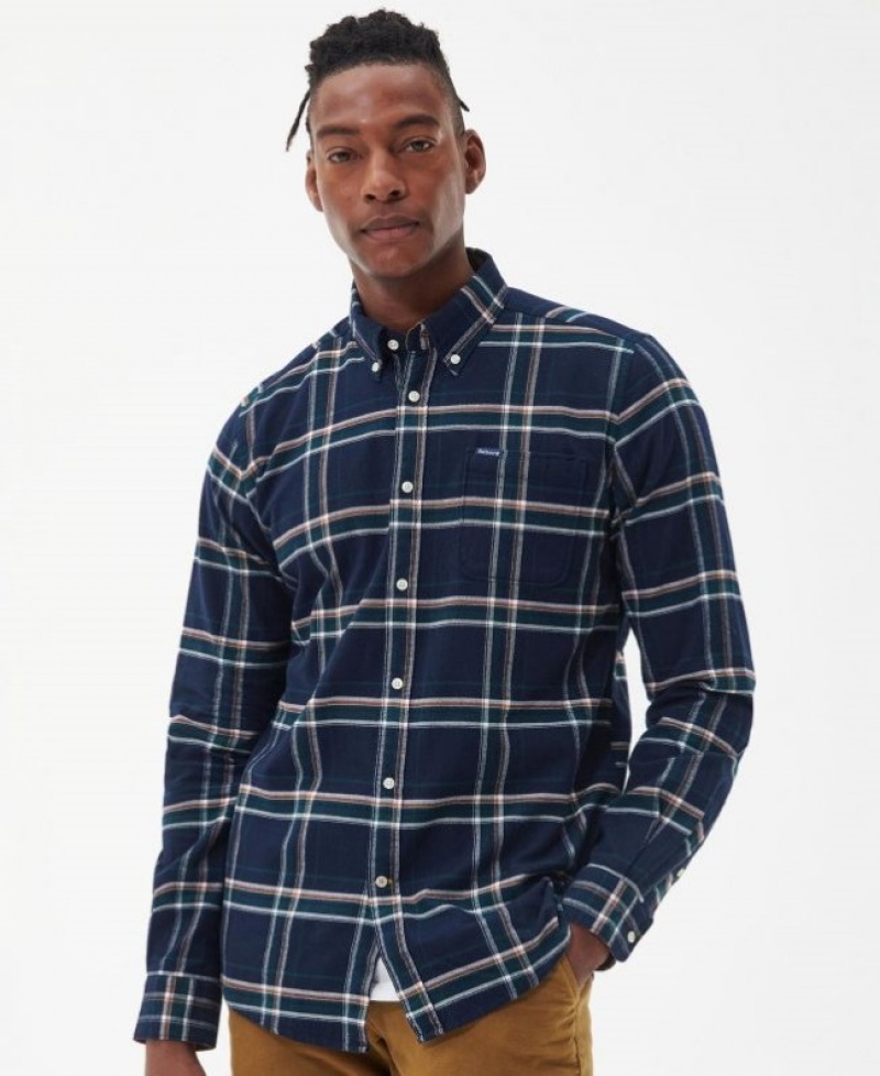 Camisas Barbour Ronan Tailored Check Hombre Azules Mexico | U7O17605