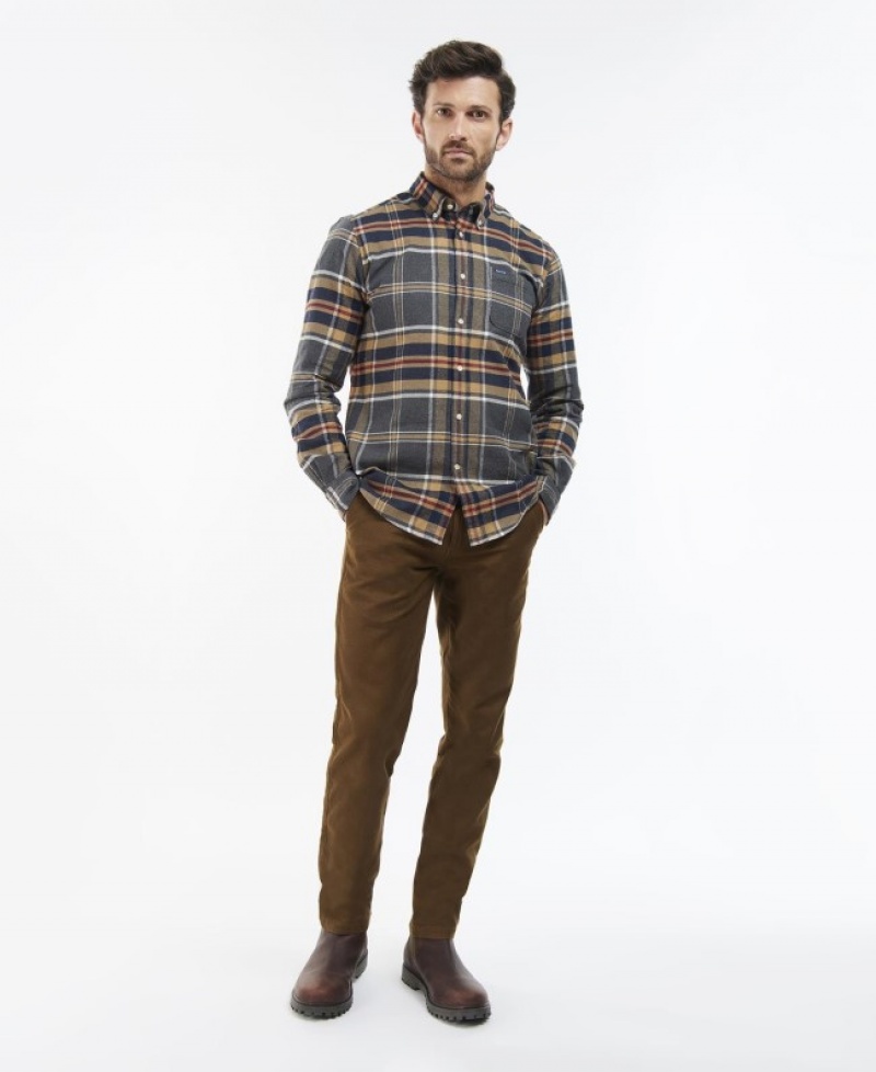 Camisas Barbour Ronan Tailored Check Hombre Multicolor Mexico | Q8Q34653