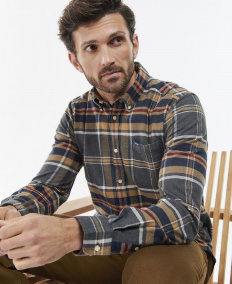 Camisas Barbour Ronan Tailored Check Hombre Multicolor Mexico | Q8Q34653