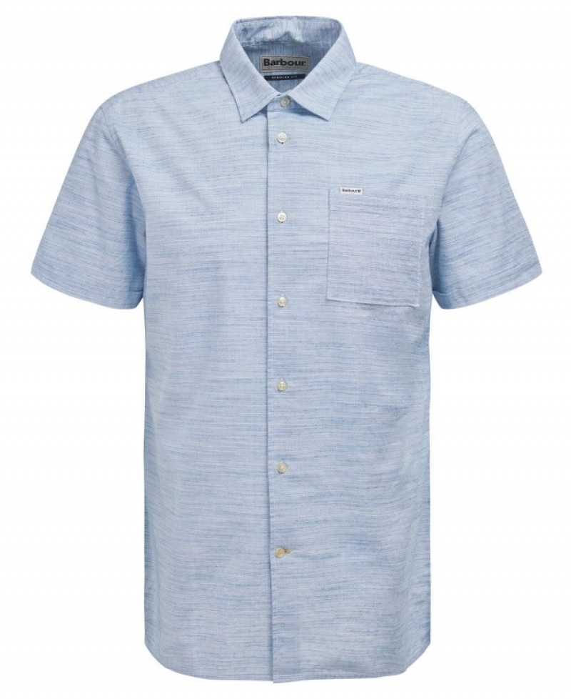 Camisas Barbour Seaswell Summer Hombre Azules Mexico | C5E31363