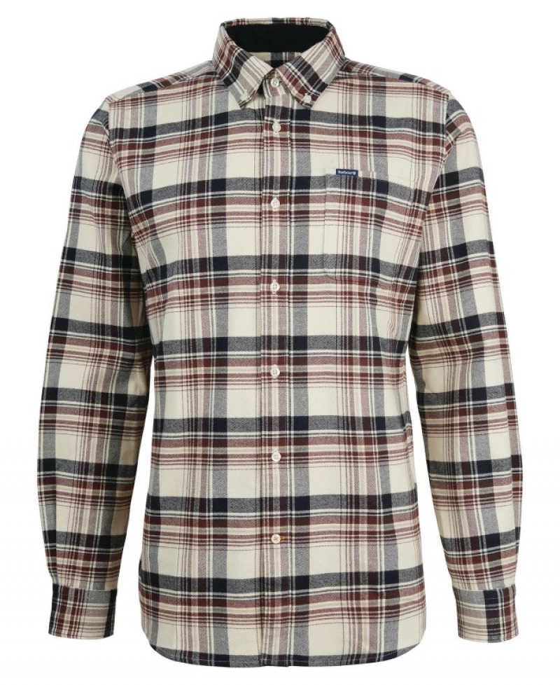 Camisas Barbour Shieldton Tailored Hombre Beige Mexico | D1T88534