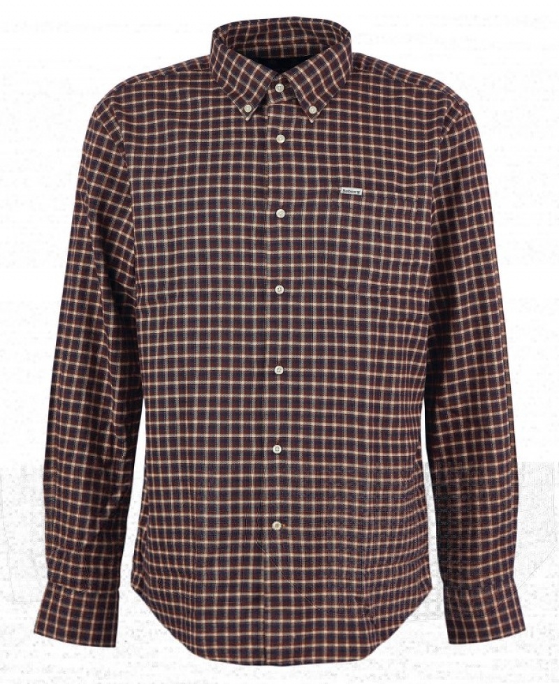 Camisas Barbour Tanlaw Regular Hombre Rojos Mexico | C7O20329