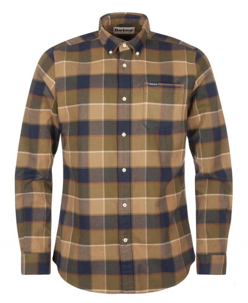 Camisas Barbour Valley Tailored Hombre Beige Mexico | G4D90583