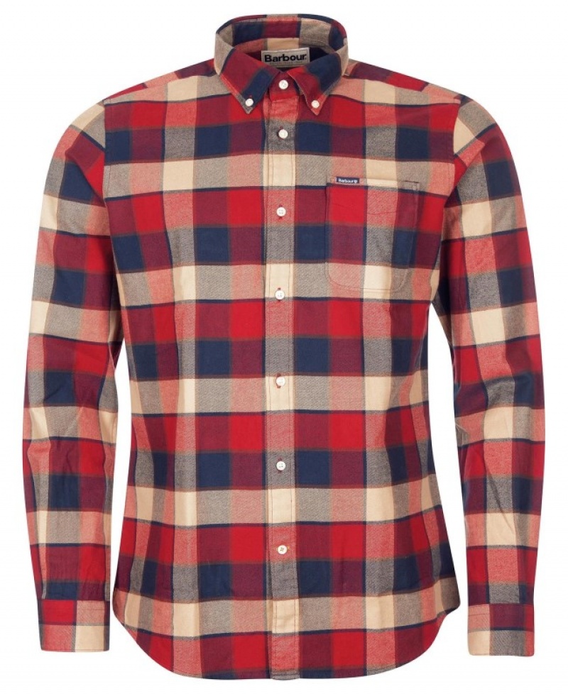 Camisas Barbour Valley Tailored Hombre Rojos Mexico | S6W91164