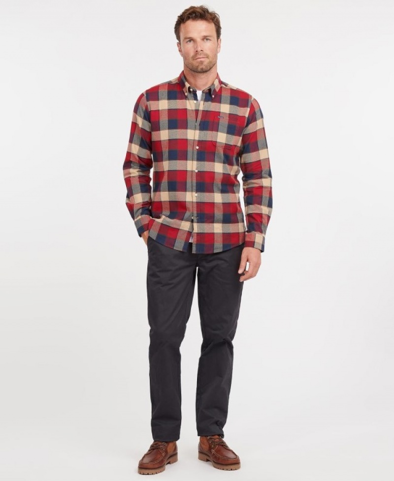 Camisas Barbour Valley Tailored Hombre Rojos Mexico | S6W91164