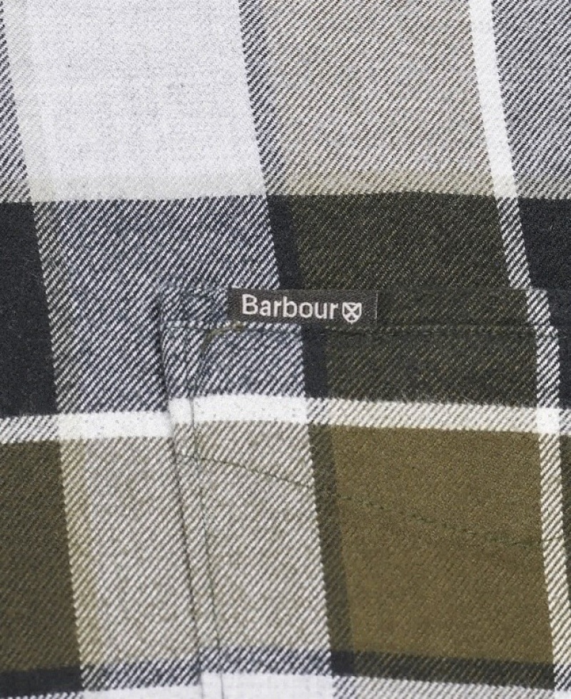 Camisas Barbour Valley Tailored Hombre Verde Oliva Mexico | H7Q92432