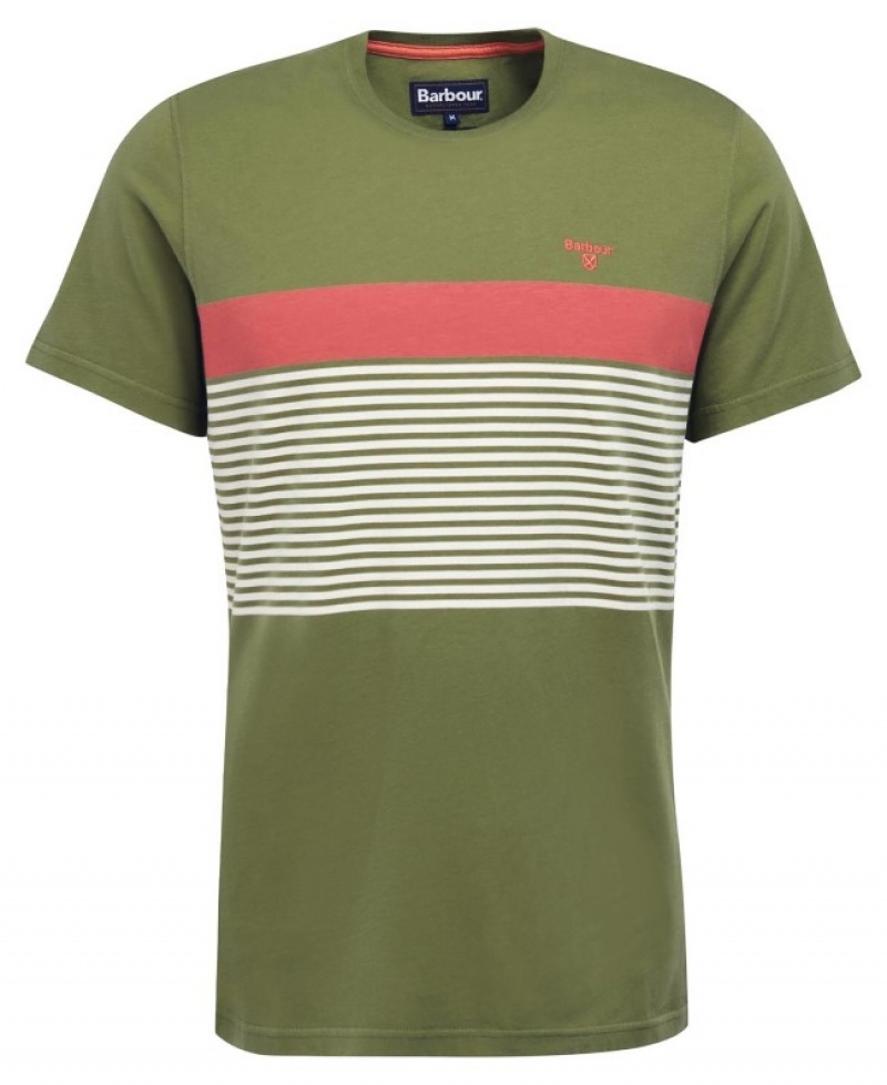 Camiseta Barbour Braeside Hombre Verdes Mexico | Y2M41389