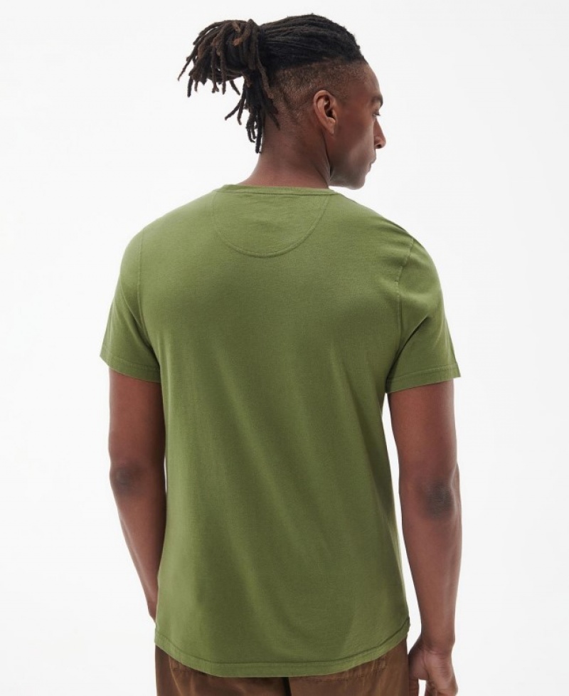 Camiseta Barbour Braeside Hombre Verdes Mexico | Y2M41389