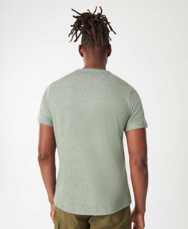 Camiseta Barbour Pluckley Hombre Verdes Mexico | U9B18118