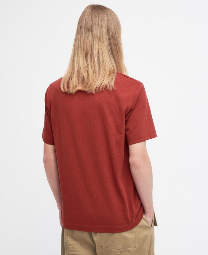 Camiseta Barbour x Maison Kitsuné Beaufort Fox Mujer Rojos Mexico | P4I99515