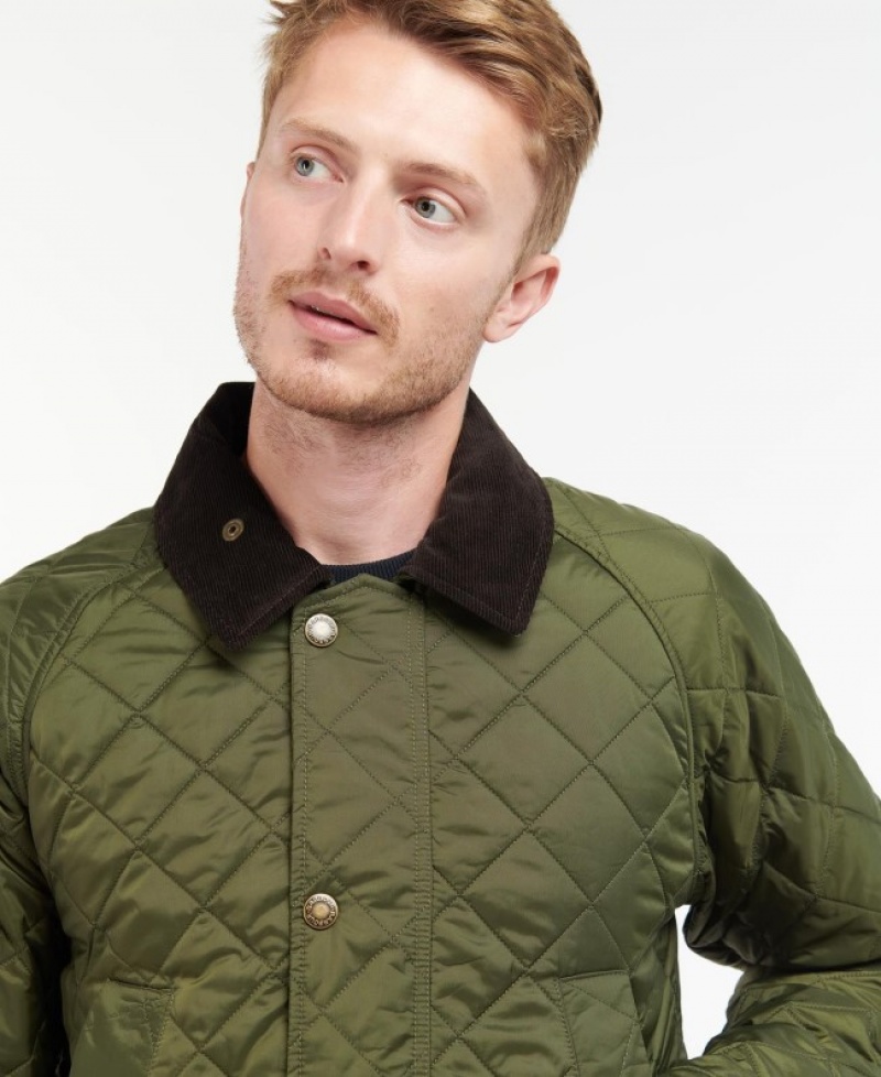 Chaqueta Acolchada Barbour Ashby Hombre Verdes Mexico | C0J73076