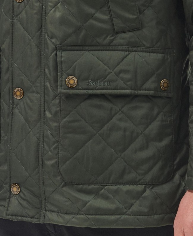 Chaqueta Acolchada Barbour Ashby Polar Hombre Verdes Mexico | O2B61143