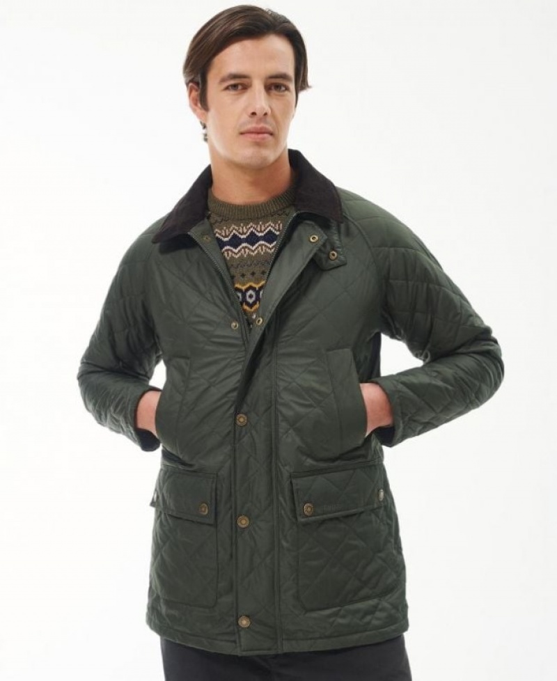 Chaqueta Acolchada Barbour Ashby Polar Hombre Verdes Mexico | O2B61143