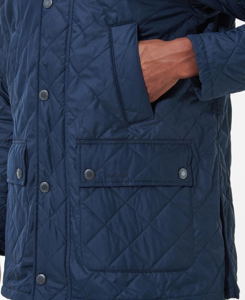 Chaqueta Acolchada Barbour Ashby Polar Hombre Azul Marino Mexico | R0Q52241