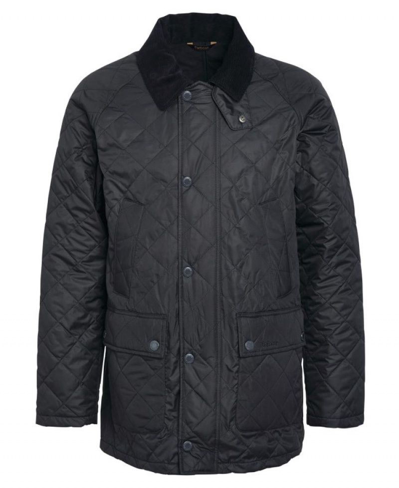 Chaqueta Acolchada Barbour Ashby Polar Hombre Negros Mexico | W4Y42606