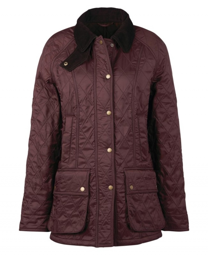 Chaqueta Acolchada Barbour Beadnell Polar Mujer Vino Mexico | Q5V17416