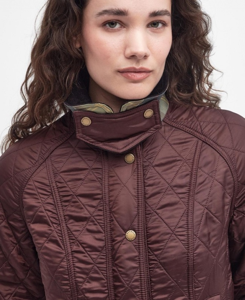 Chaqueta Acolchada Barbour Beadnell Polar Mujer Vino Mexico | Q5V17416