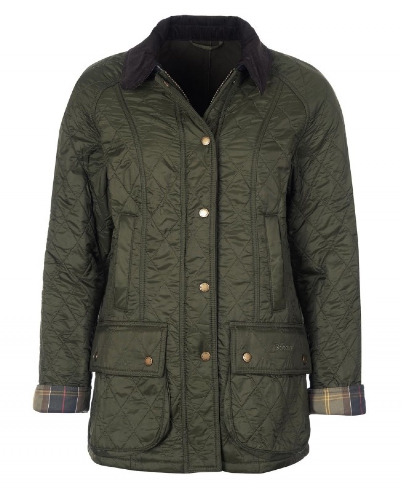 Chaqueta Acolchada Barbour Beadnell Polar Mujer Verdes Mexico | N4T32408