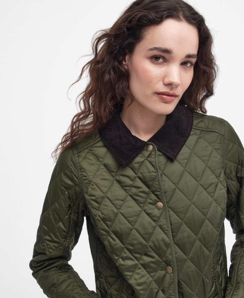 Chaqueta Acolchada Barbour Beadnell Polar Mujer Verdes Mexico | N4T32408