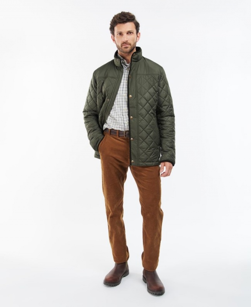 Chaqueta Acolchada Barbour Brendon Hombre Verde Oliva Mexico | P4A47158